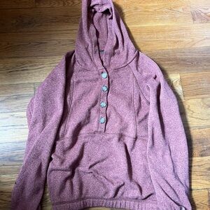 Cozy Eddie Bauer Hooded Button-Up Sweater